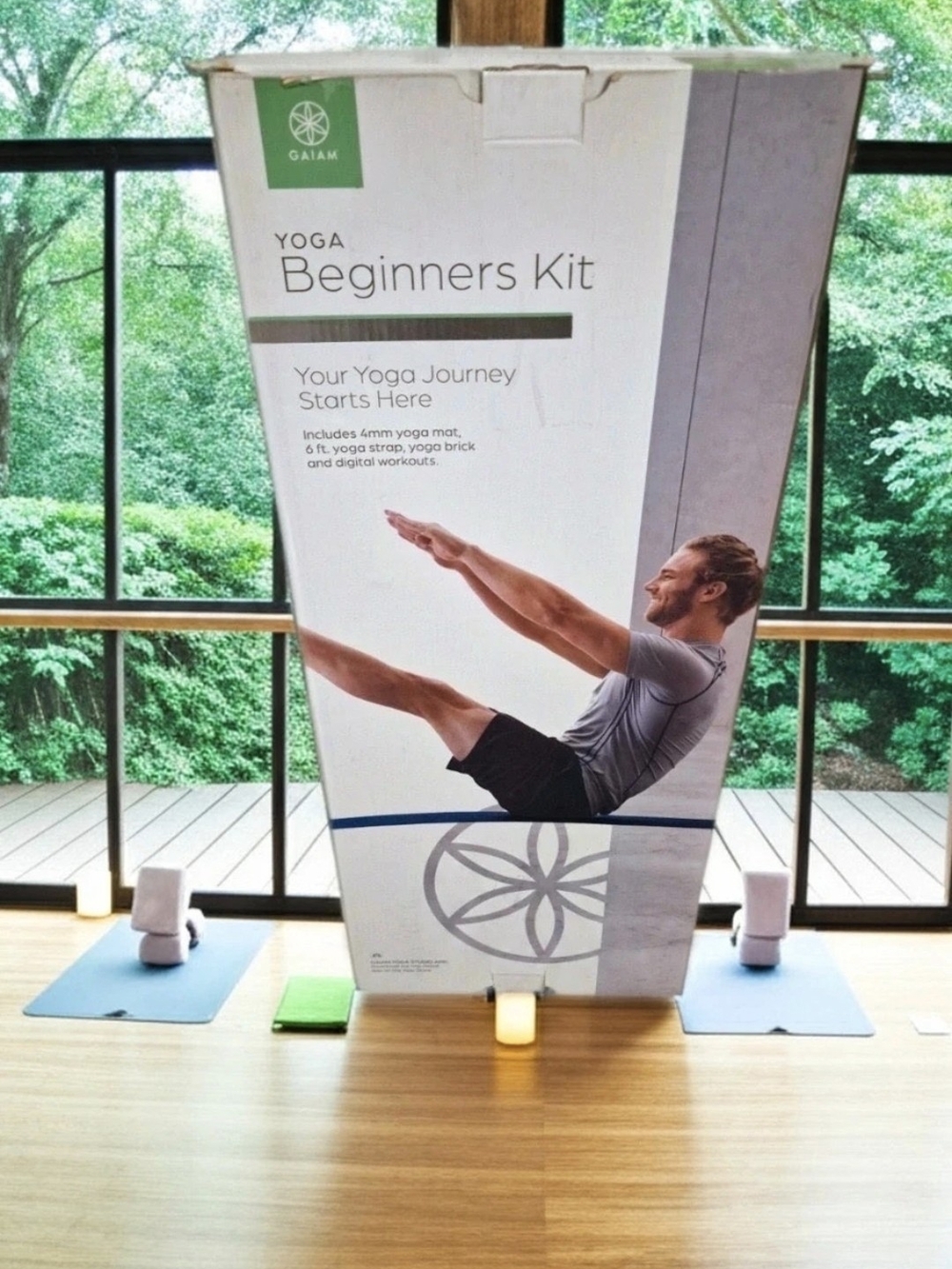 GAIAM Yoga Beginners Kit — Blue and Gray